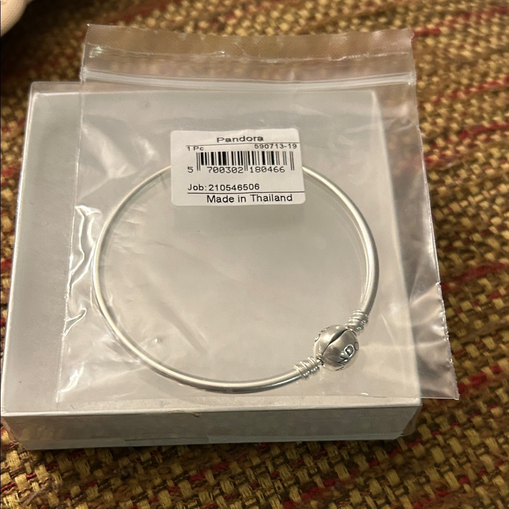 Pandora Sterling Silver Bangle Bracelet - Classic Round Design